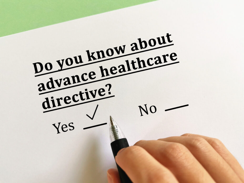 Advance healthcare directive